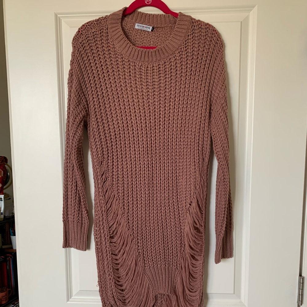Fashion Nova Unravel Sweater Mauve